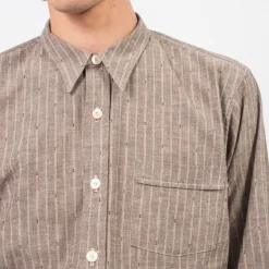 [T.T] LOT.106 NARROW COLLAR SHIRT _ BLACK CHAMBRAY