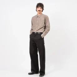 [T.T] LOT.106 NARROW COLLAR SHIRT _ BLACK CHAMBRAY