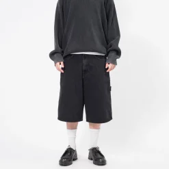 [UNAFFECTED] BERMUDA DENIM SHORTS _ BLACK
