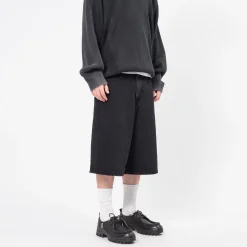 [UNAFFECTED] BERMUDA DENIM SHORTS _ BLACK