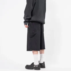 [UNAFFECTED] BERMUDA DENIM SHORTS _ BLACK