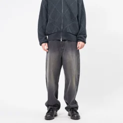 [UNAFFECTED] CURVED WIDE DENIM _ BLACK