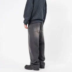 [UNAFFECTED] CURVED WIDE DENIM _ BLACK