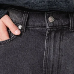 [UNAFFECTED] CURVED WIDE DENIM _ BLACK