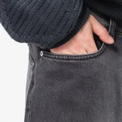 [UNAFFECTED] CURVED WIDE DENIM _ BLACK