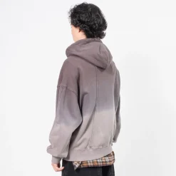 [UNAFFECTED] DYED 4P HOODIE ZIP-UP _ CHARCOAL