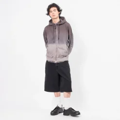 [UNAFFECTED] DYED 4P HOODIE ZIP-UP _ CHARCOAL