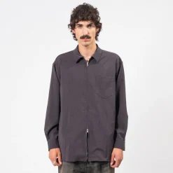 [YOKO SAKAMOTO] ZIP SHIRT _ CHARCOAL GREY
