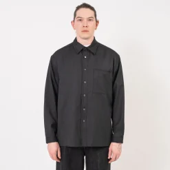 [YOUTH] CUT-OFF LOOSED SHIRT _ CHARCOAL GREY