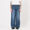 [YOUTH] EXTRA WIDE DENIM PANTS _ MEDIUM BLUE