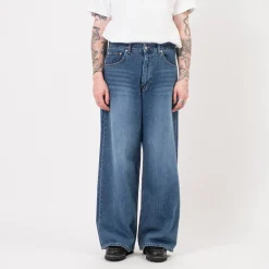 [YOUTH] EXTRA WIDE DENIM PANTS _ MEDIUM BLUE